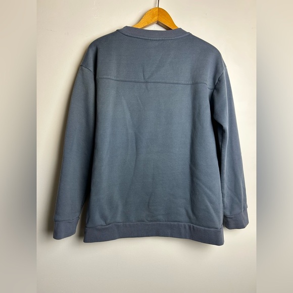 Mondetta Men's Gray Sweatshirt M Minimalist Kangaroo Pockets Fleece Neutral - Picture 3 of 13